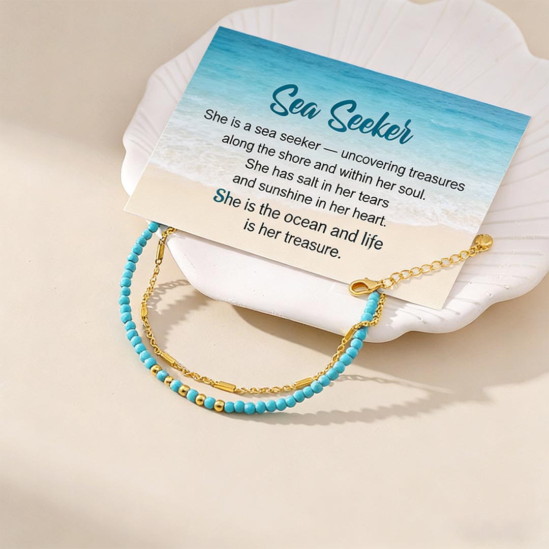 Sea Seeker Turquoise beaded bracelet