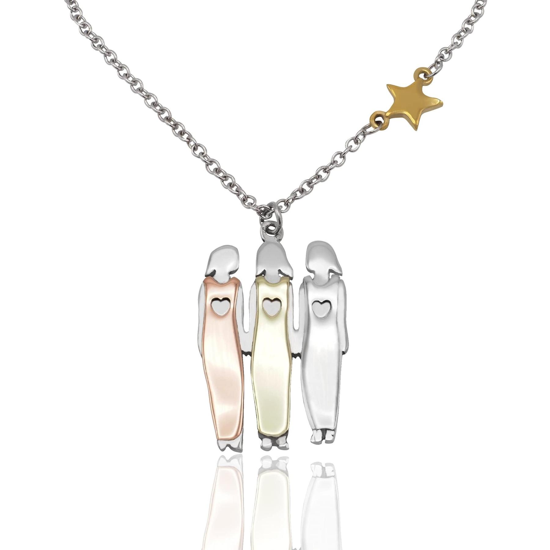 For Sister - A Sister Is God's Way Of Making Sure We Never Walk Alone Sisters and Star Pendant Necklace