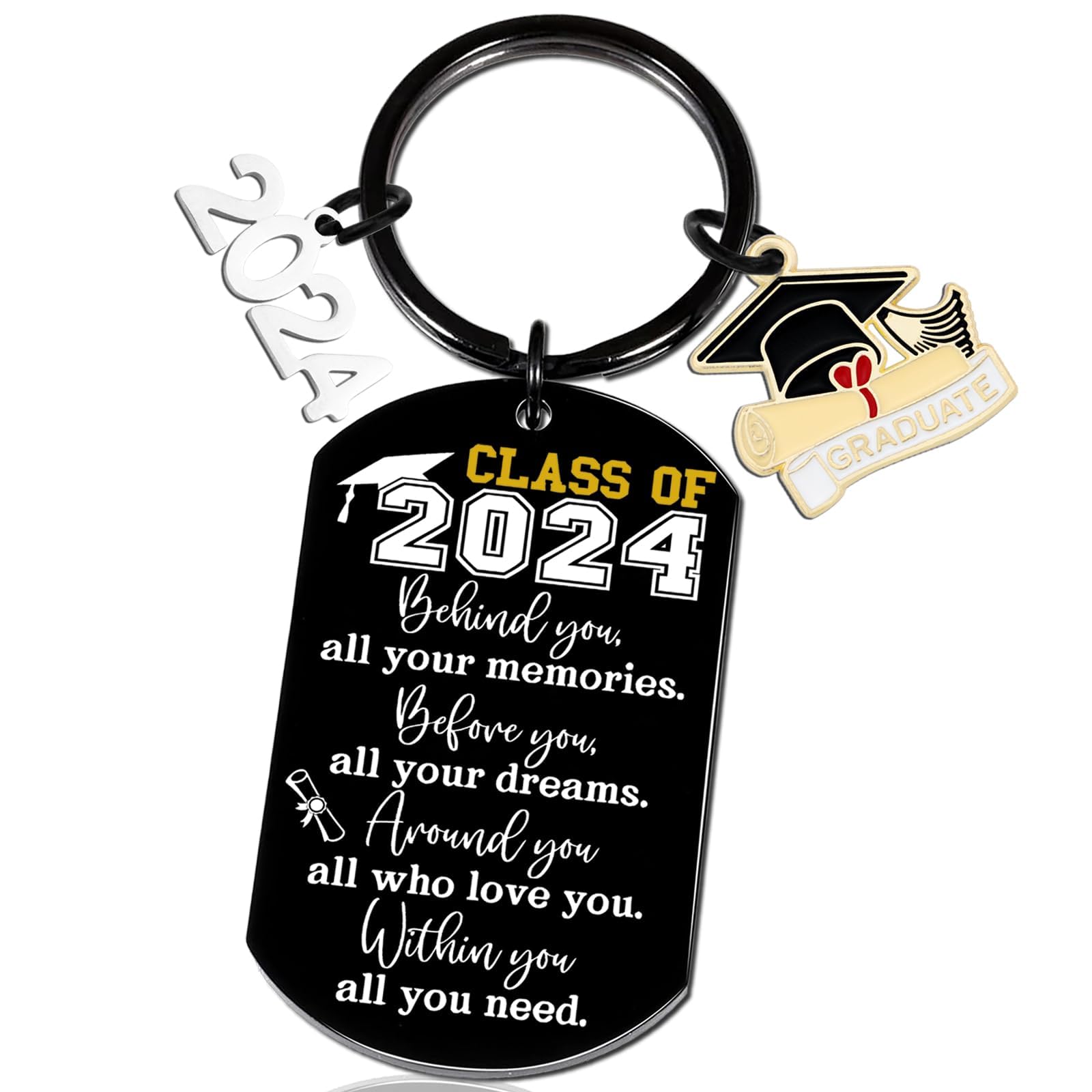 Class Of 2024 Behind You Cap Keychains