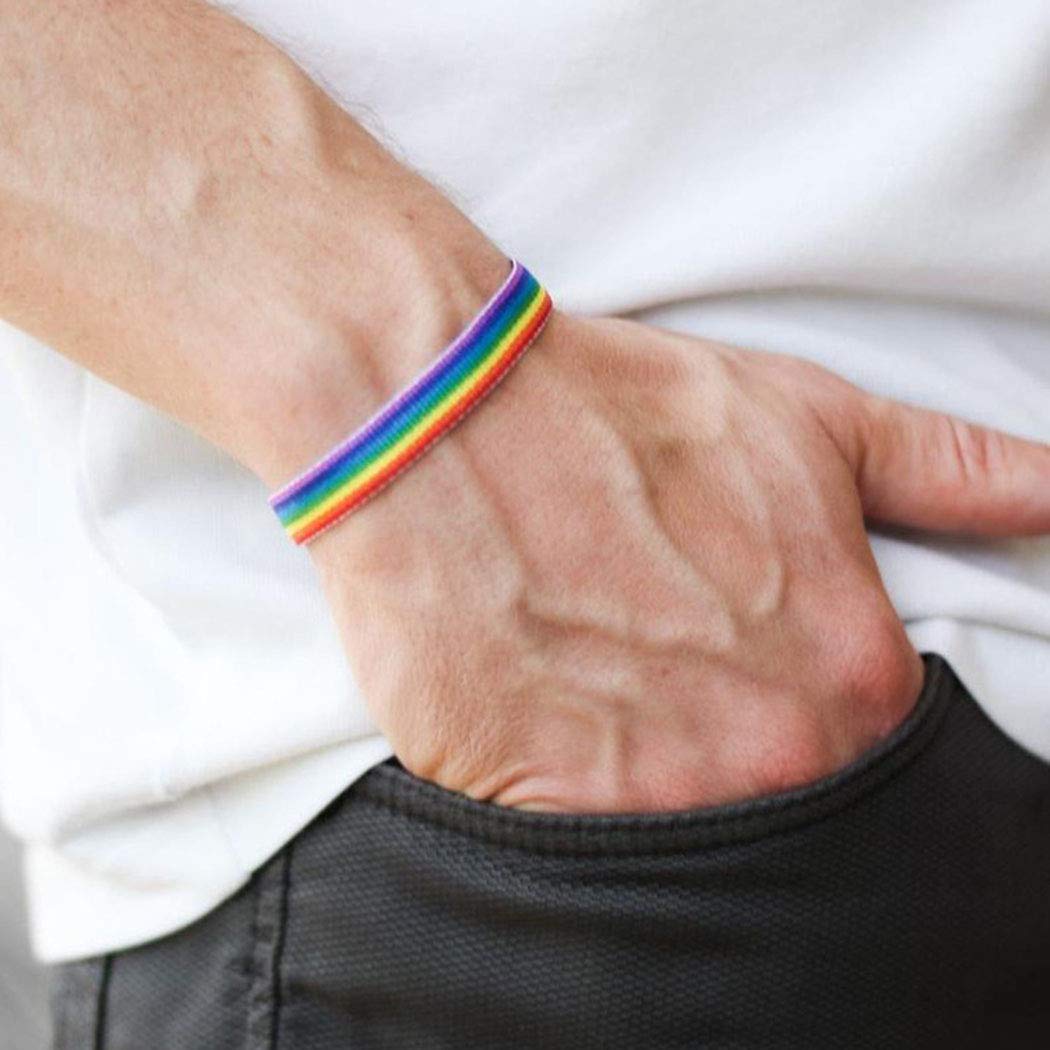LGBTQ Rainbow Braided Chain Bracelet