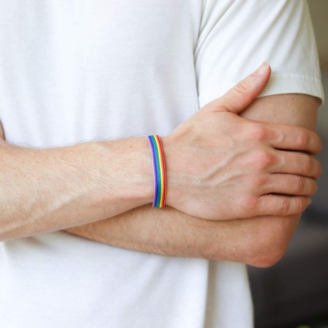 LGBTQ Rainbow Braided Chain Bracelet