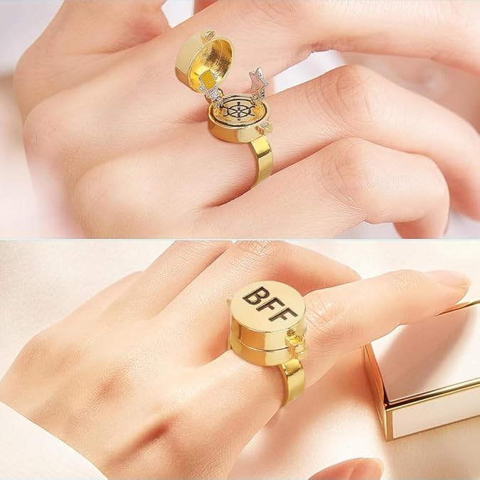 For Friend - Best Friends Forever BFF Rotating Ring