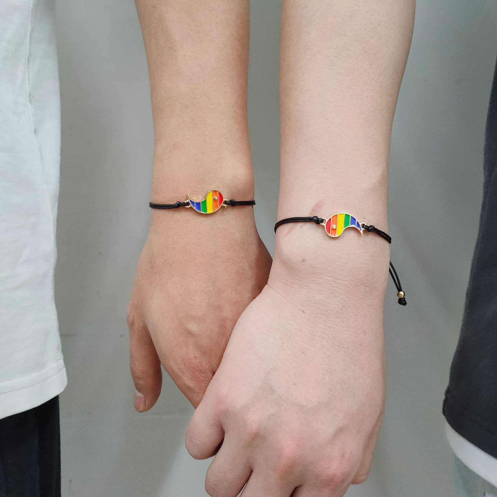 Yin and Yang Rainbow Card Bracelet