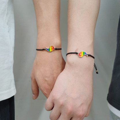 Yin and Yang Rainbow Card Bracelet