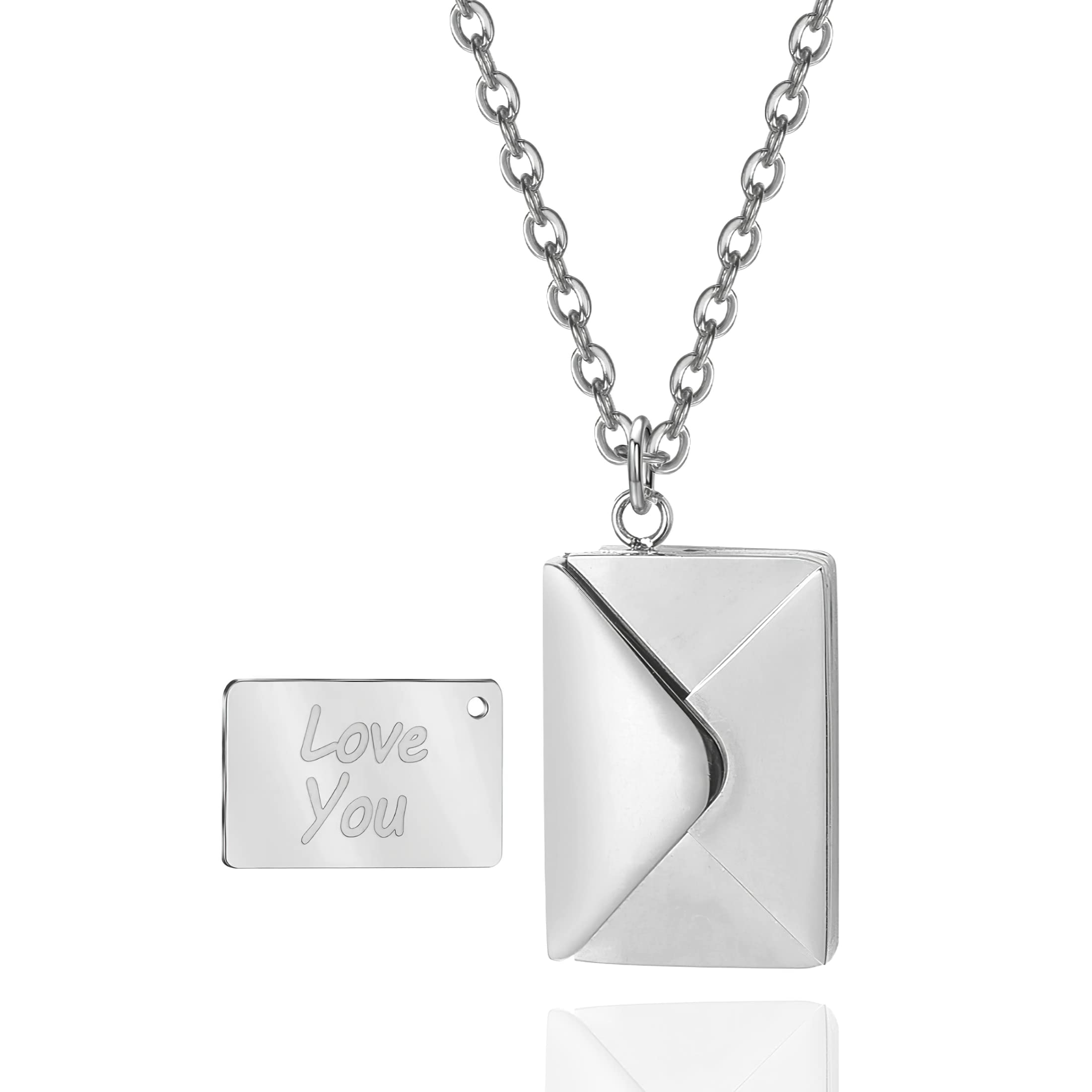 For Love - I Love You Hidden Mail Necklace
