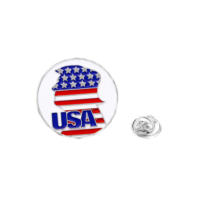 US Flag Circle Pin