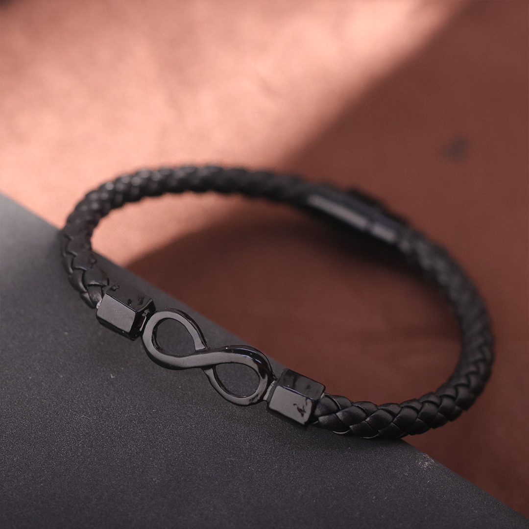 For Love - Never Forget That I Love You Ceramic Infinity Braided Bracelet