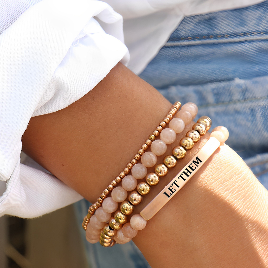 Let Them Bead Lettering Bracelet