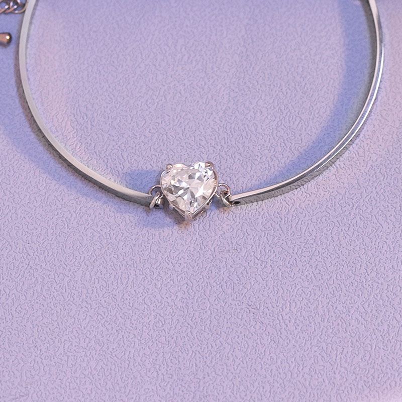 For Daughter - I’ll Always Be With You Diamond Heart Bracelet