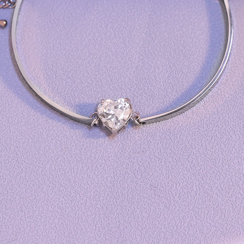 For Daughter - I’ll Always Be With You Diamond Heart Bracelet