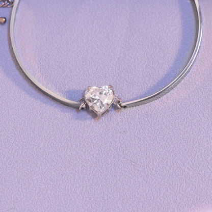 For Daughter - I’ll Always Be With You Diamond Heart Bracelet