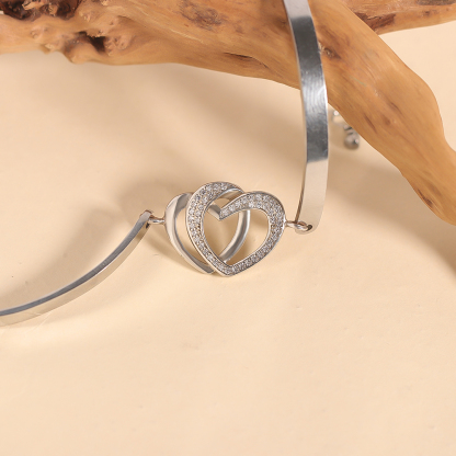 For Mother -Souls Intertwined Double Heart Bracelet