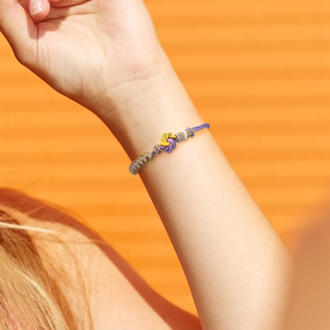 For Granddaughter Bracelet A Link That Can Never Be Undone Peach Blossom Knot Bracelet