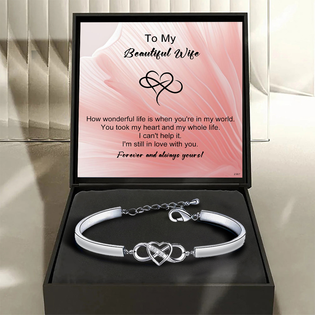 For Love - Forever & Always Yours Infinity Heart Bracelet