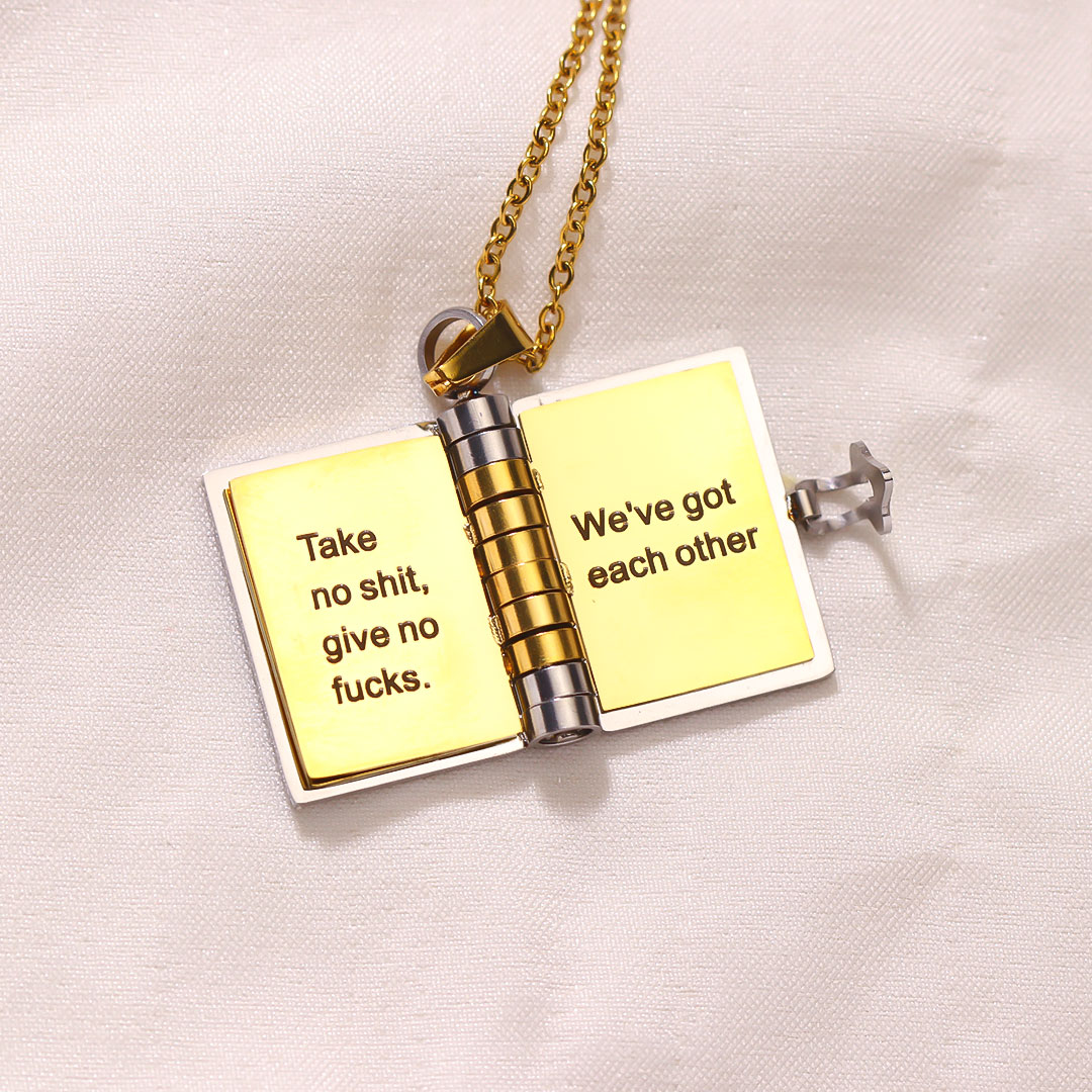 For Friends- Best Bicthes Book Necklace