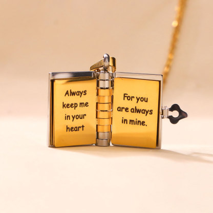 Grandmother And Granddaughter A Link That Can Never Be Undone Book Necklace