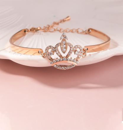 For Granddaughter- Love You Forever And always Crown  Bracelet