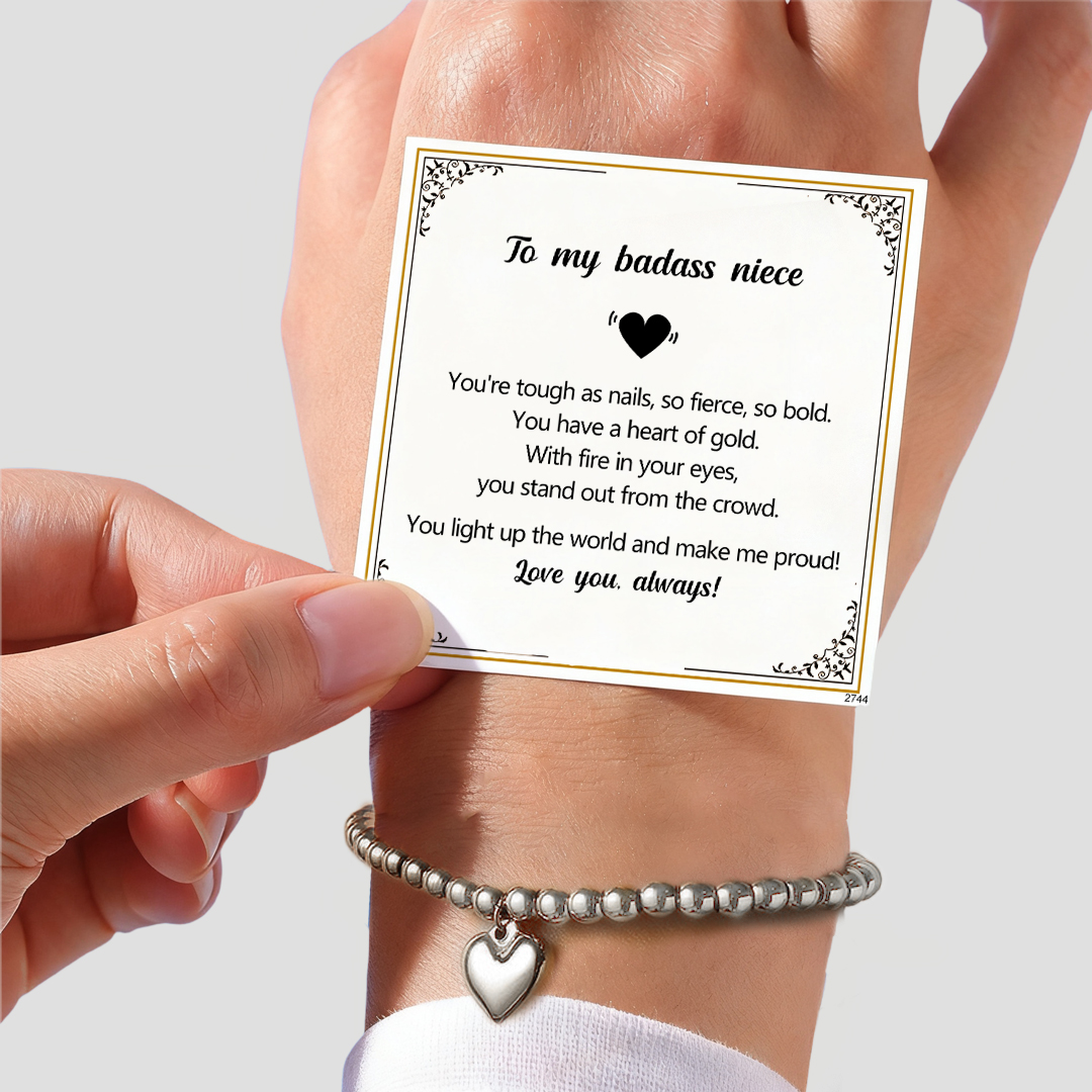 For Niece- You light up the world and make me proud Beaded Bracelet