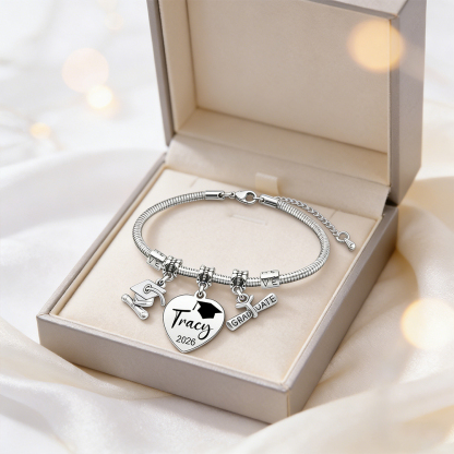 Personalized Custom Graduation Bracelet, Class of 2026