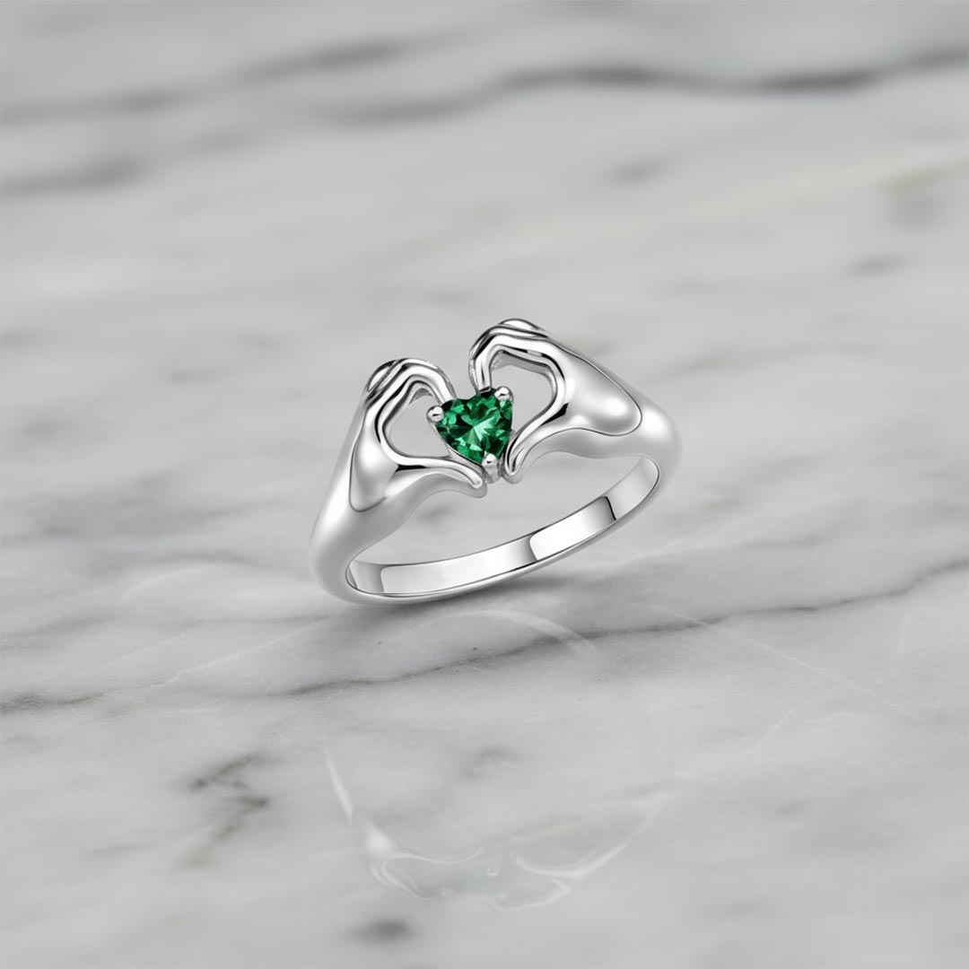 For Daughter - My Heart Is Always With You Custom Birthstone Ring