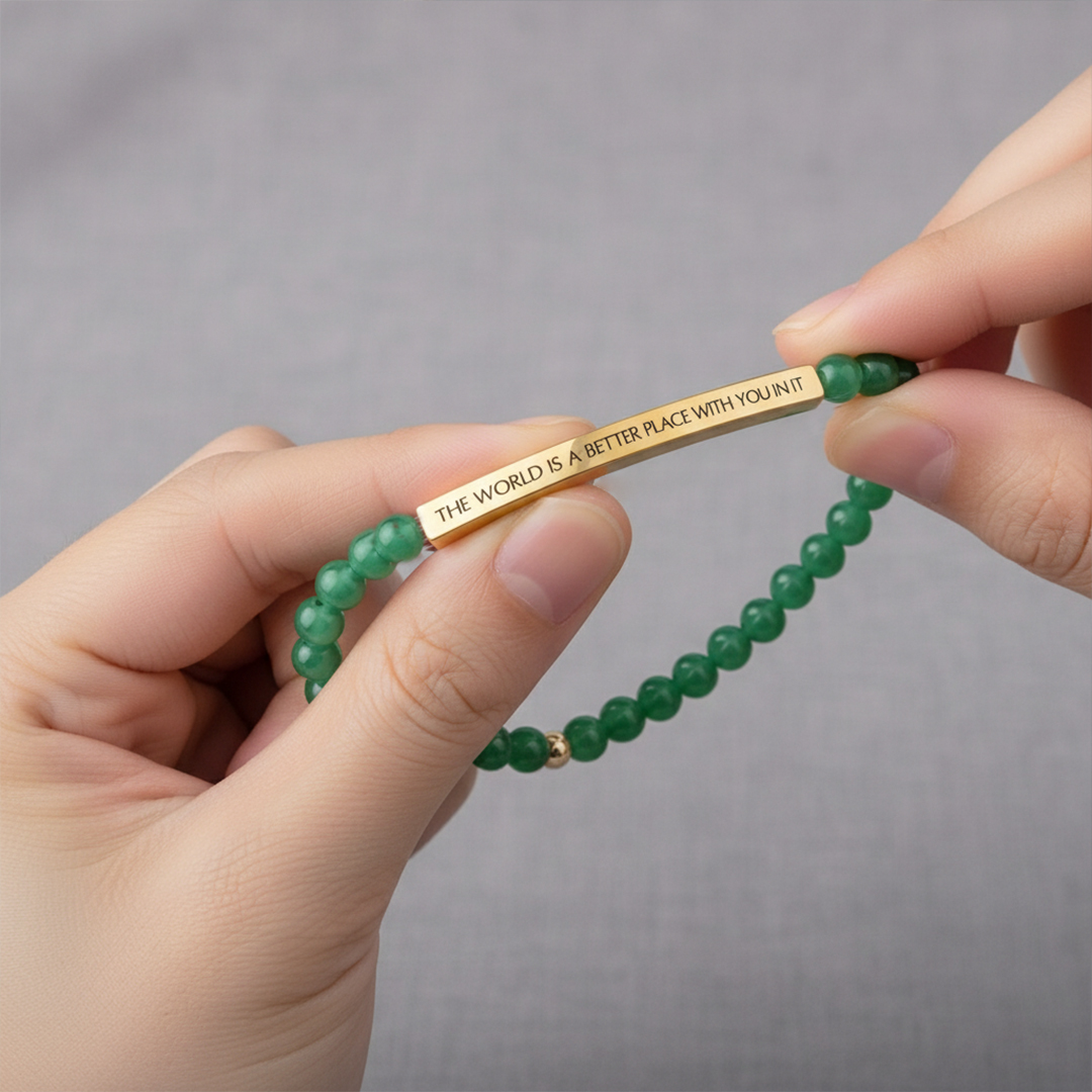 The World Is A Better Place With You In It Bead Bracelet