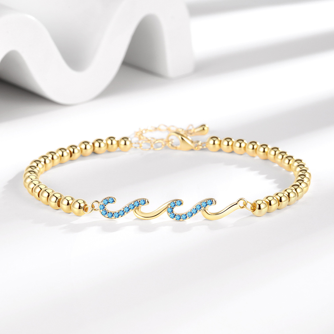 Love yourself every moment with this wave bracelet