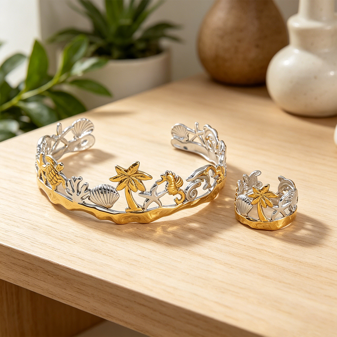 Slow Down And Breathe Ring And Bracelet