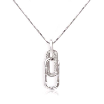 S925 Mother & Daughter Forever Linked Together Necklace - Silver