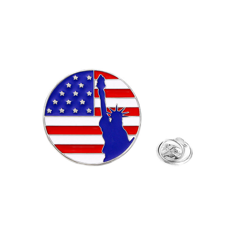 US Flag Circle Pin
