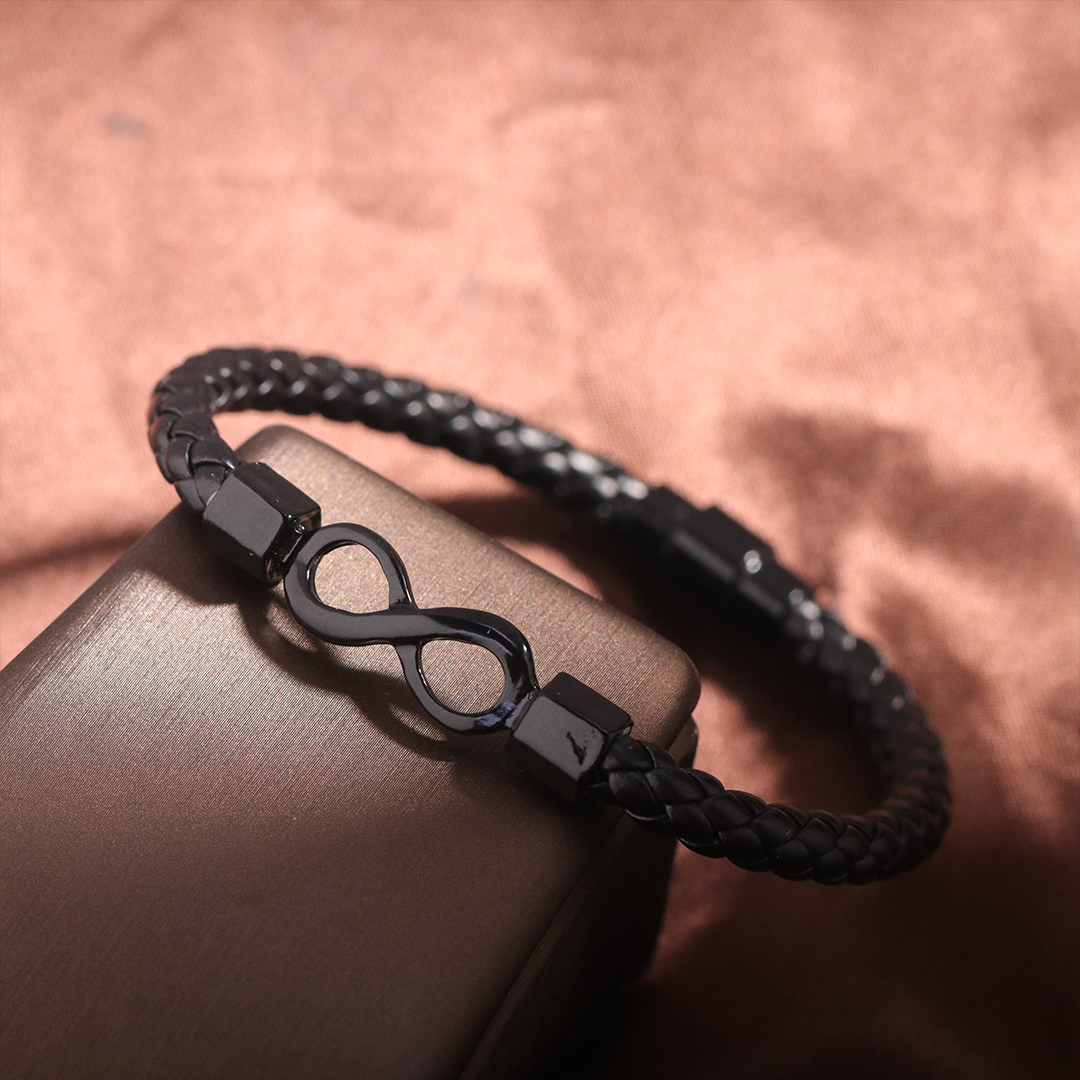 For Love - Never Forget That I Love You Ceramic Infinity Braided Bracelet