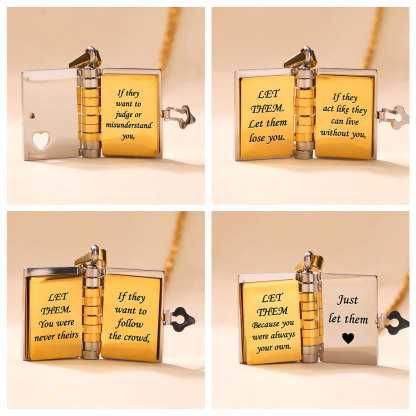 Just let them Book Necklace