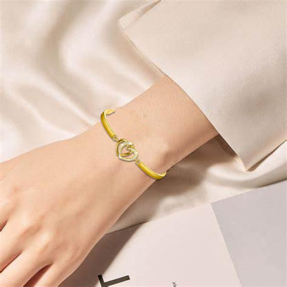 For Bonus Daughter - Double Heart Three-section Bracelet