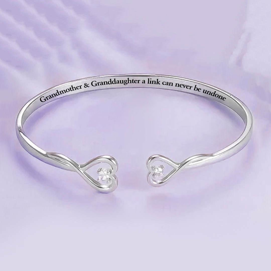 For Granddaughter - Grandmother & Granddaughter Always Keep Me In Your Heart Hearts Bracelet