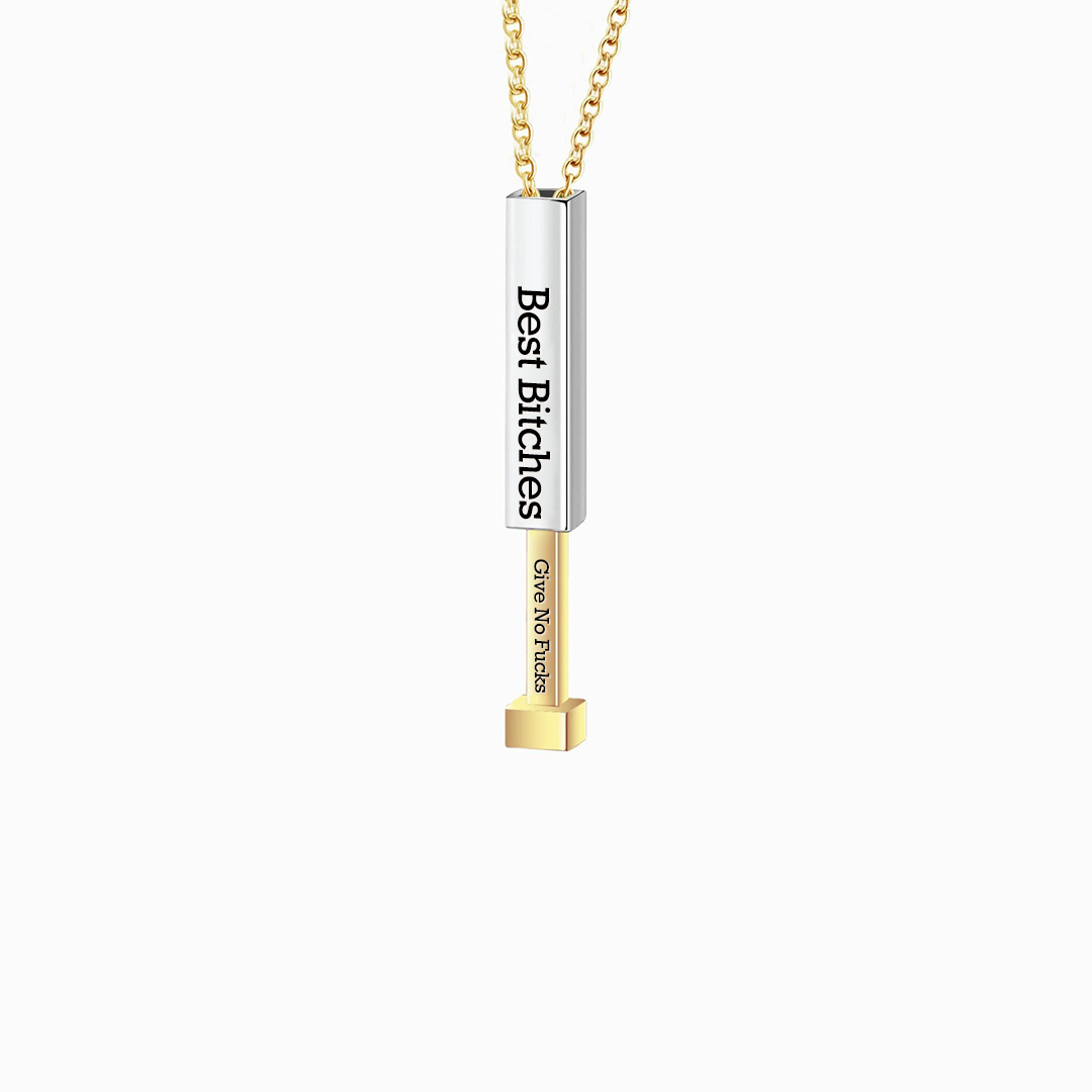 For Friend - Best Bitches Mantra Necklace
