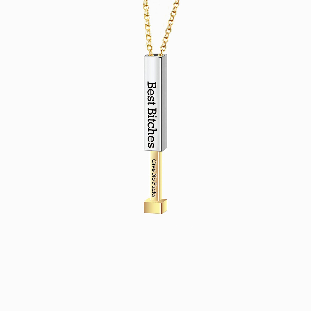 For Friend - Best Bitches Mantra Necklace