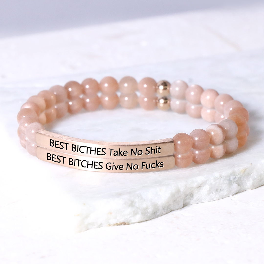 For Friend - Best Bicthes Bead Lettering Bracelet