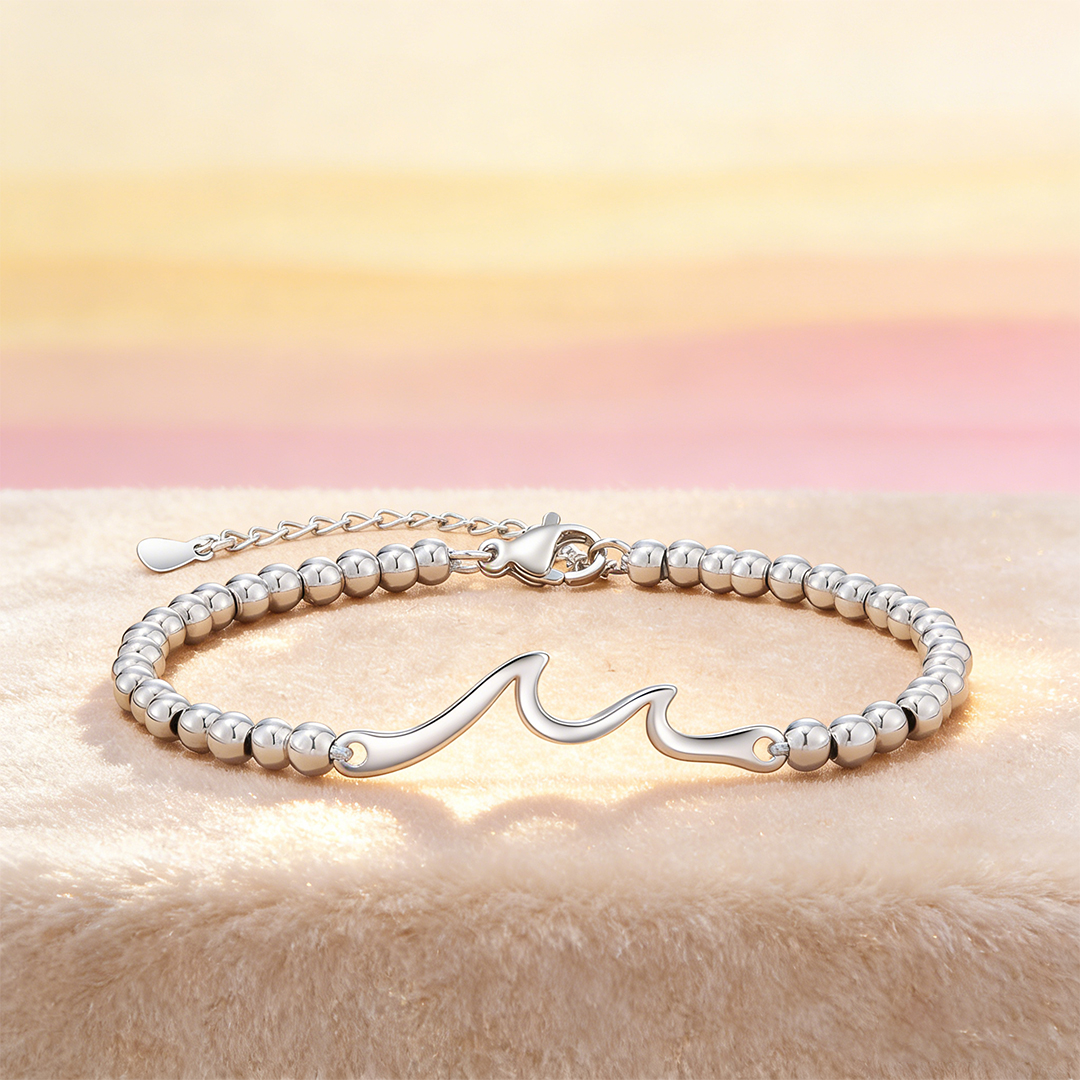 For Friends - Thank you for always being there wave Beaded Bracelet