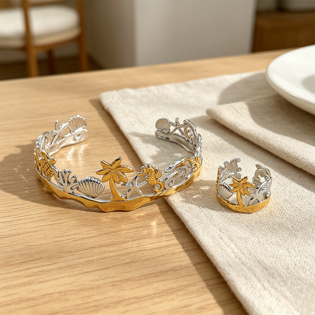 Slow Down And Breathe Ring And Bracelet