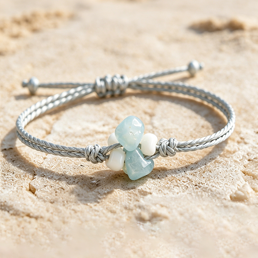 For Friends - I'm deeply grateful to have you Sea glass Bracelet