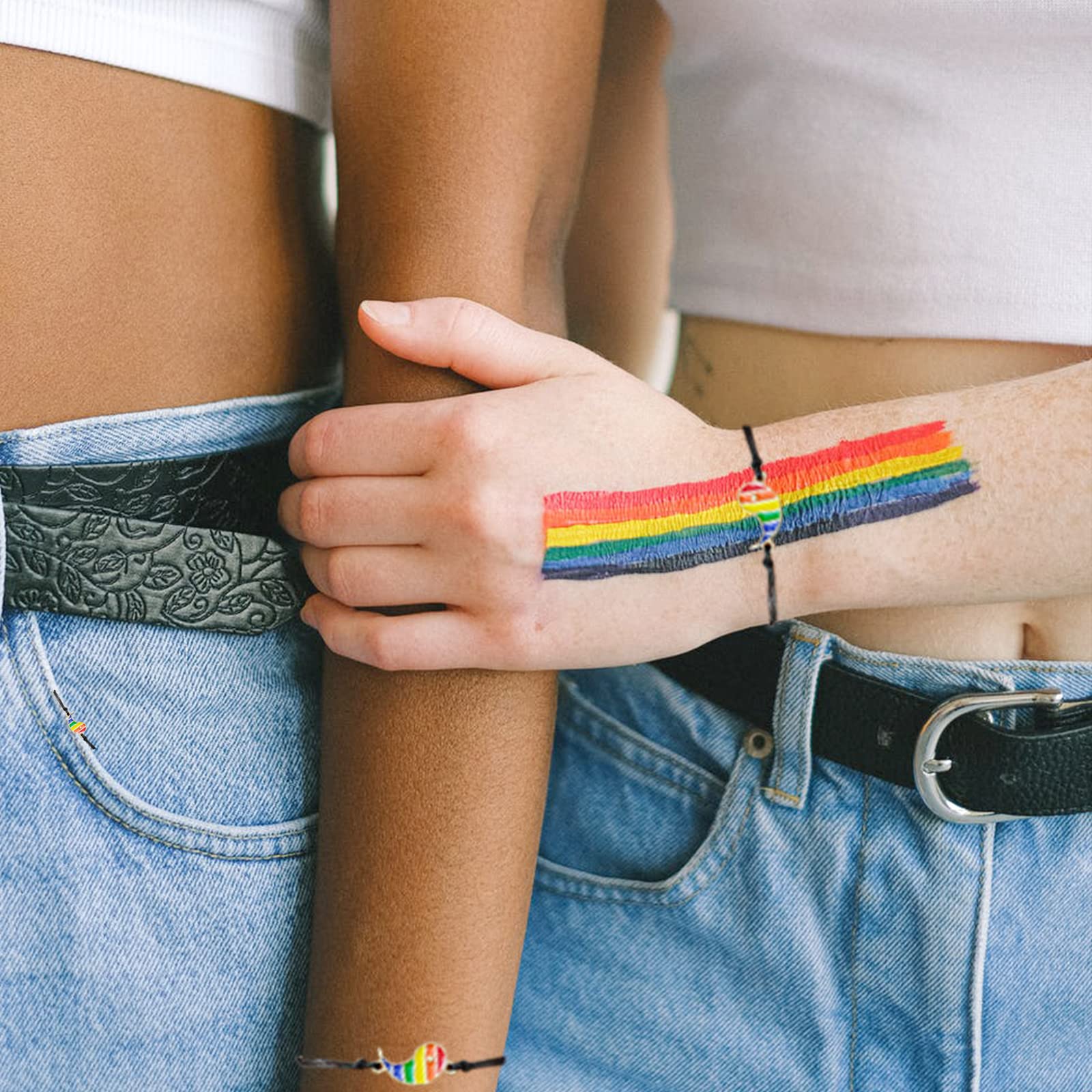 Yin and Yang Rainbow Card Bracelet