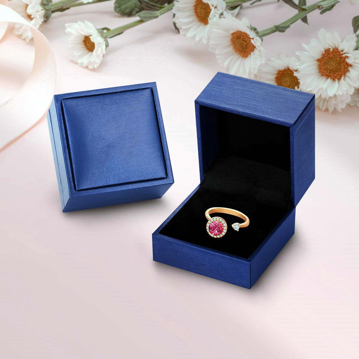 S925 Drive Away Your Anxiety Crystal Fidget Ring