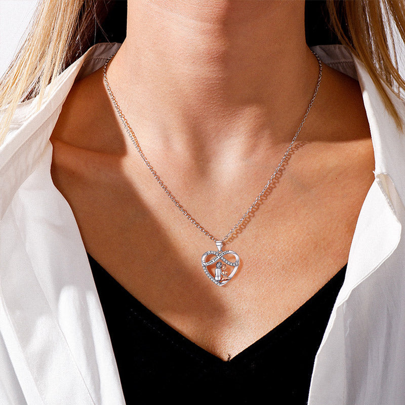 For Niece - S925 You Will Always Have Me And I Will Always Have You Infinity Heart Necklace