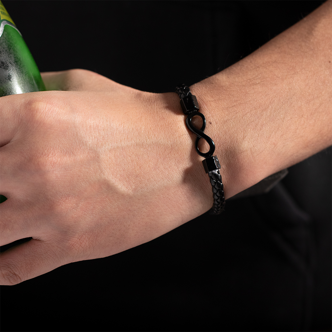 For Love - Never Forget That I Love You Ceramic Infinity Braided Bracelet