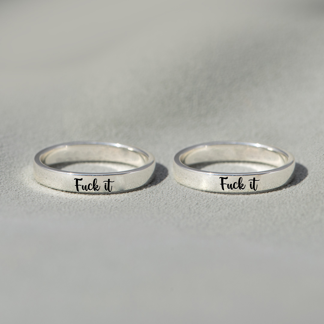 S925 Fuck It Circle Ring