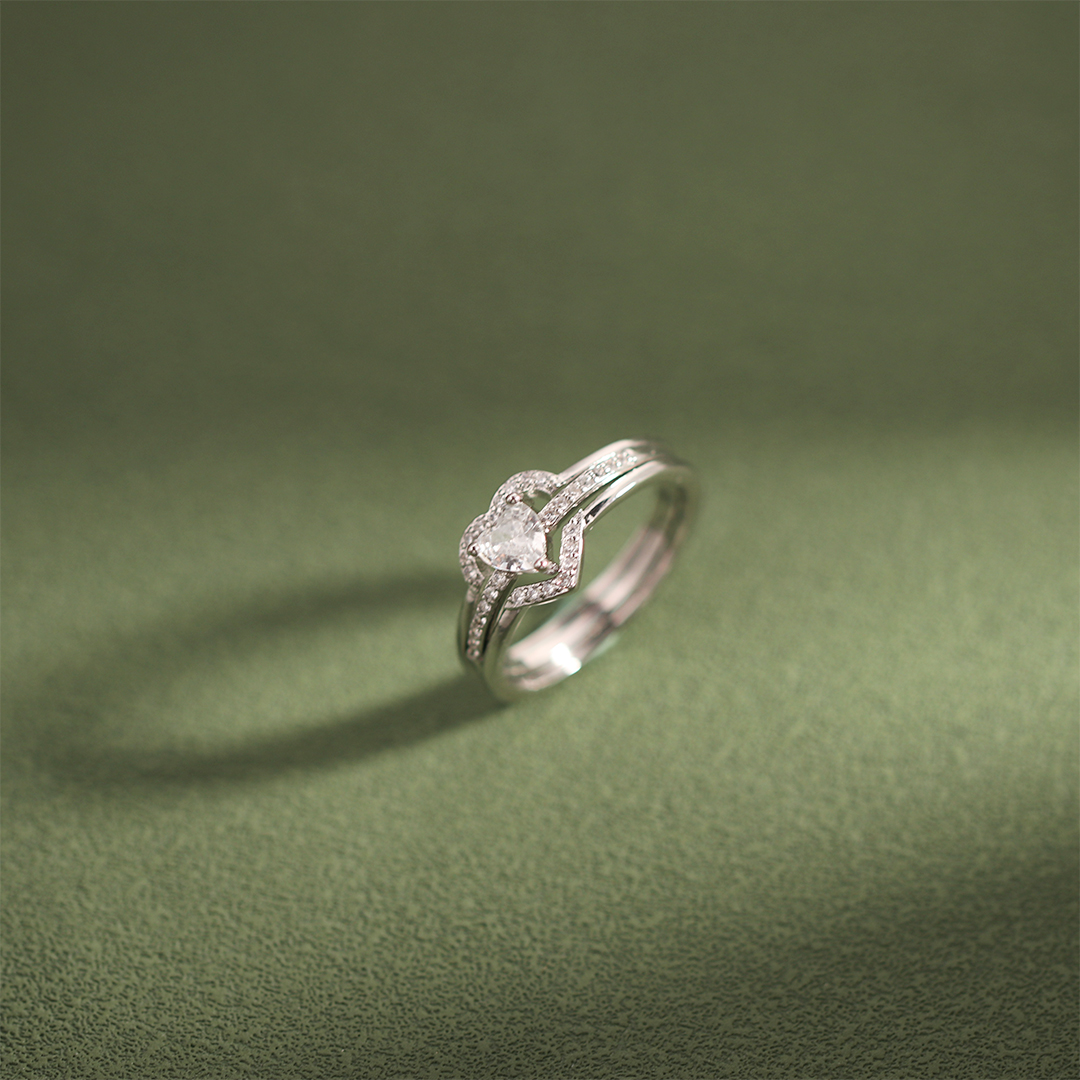 For Bonus Daughter - S925 You Didn't Grow Under My Heart But In Layered Heart Ring