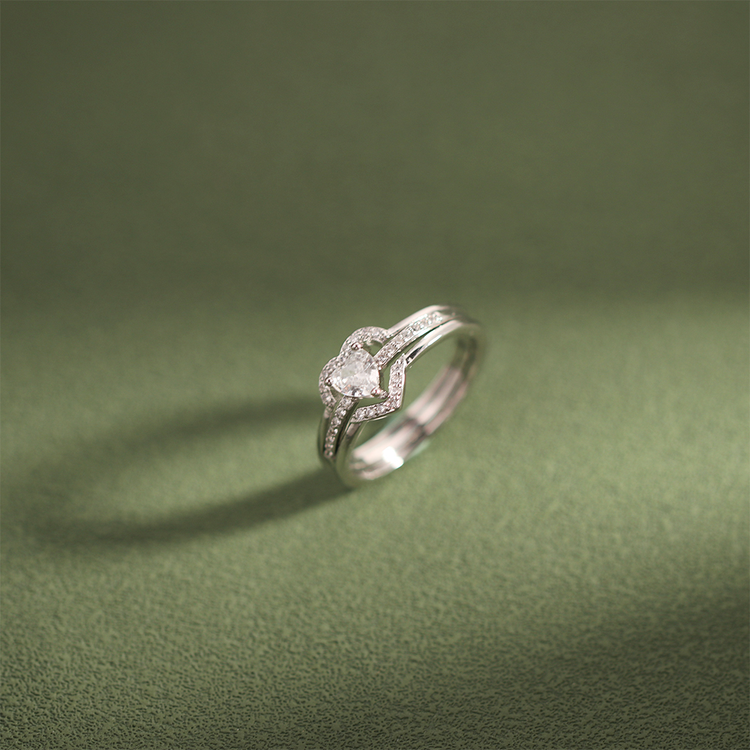 For Bonus Daughter - S925 You Didn't Grow Under My Heart But In Layered Heart Ring