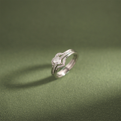 For Bonus Daughter - S925 You Didn't Grow Under My Heart But In Layered Heart Ring