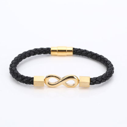 For Grandson - Grandmother and Grandson A link That  Can Never Be Undone Ceramic Infinity Braided Bracelet