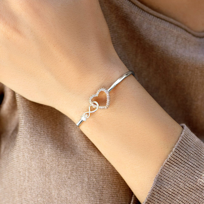 For Daughter - S925 Always Keep Me In Your Heart Infinite Heart Bracelet