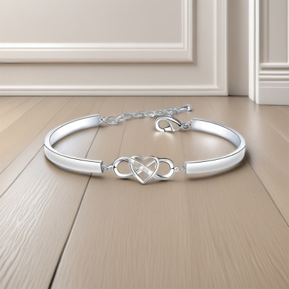 For Granddaughter - Love You Forever & Always Infinity Heart Bracelet